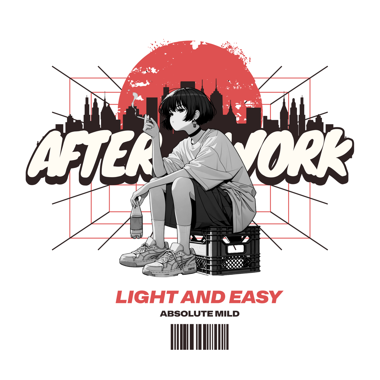 After Work White Graphic T-Shirt