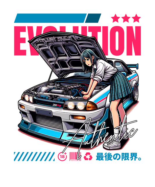 Evolution White Graphic Hoodie/Sweatshirt