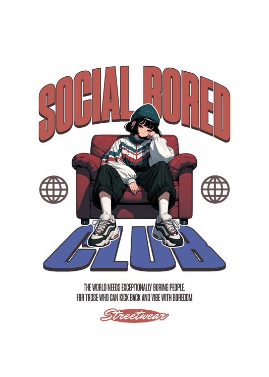 Socially Bored White Graphic Hoodie/Sweatshirt