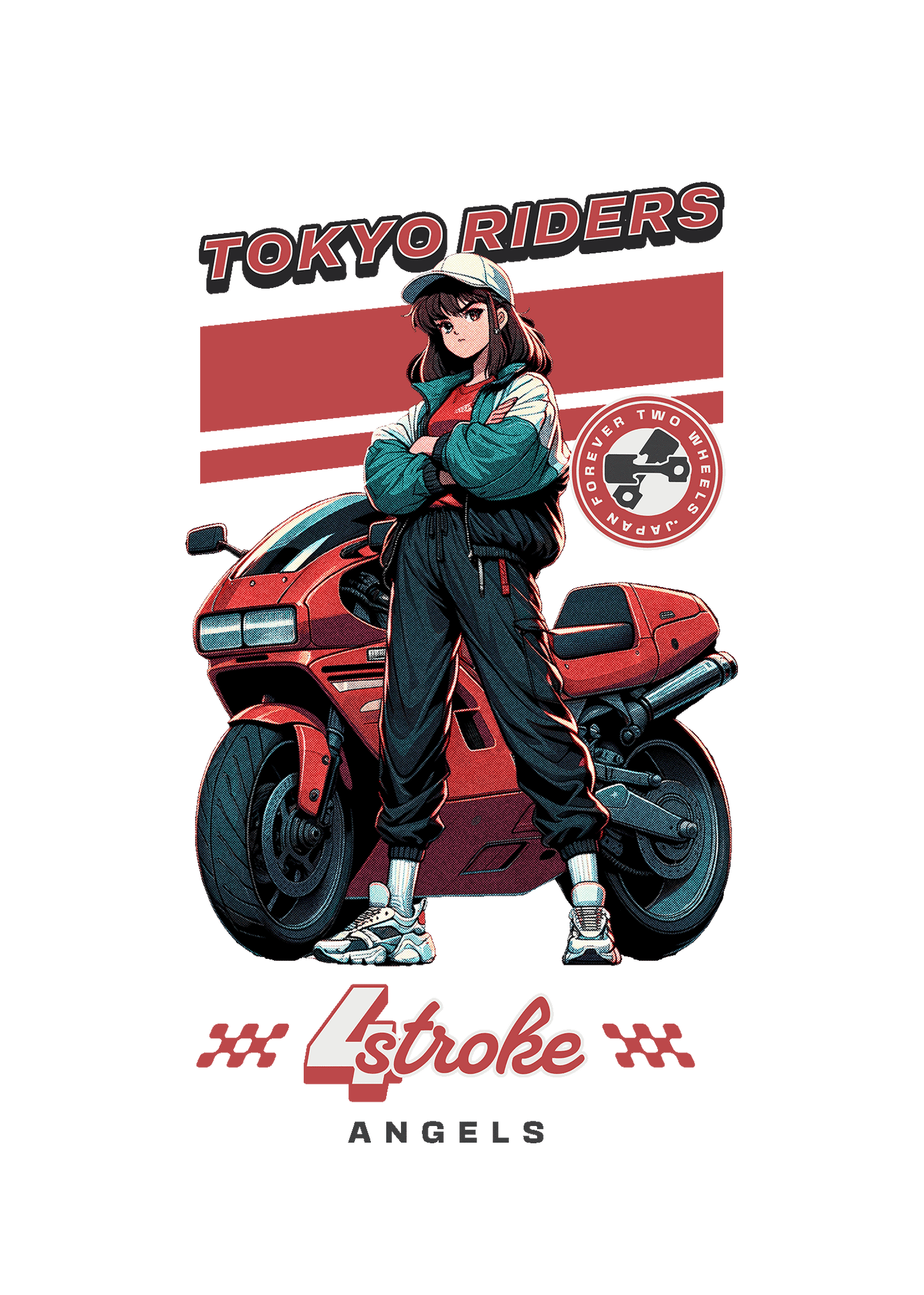 Vintage Motorbike White Graphic T-Shirt